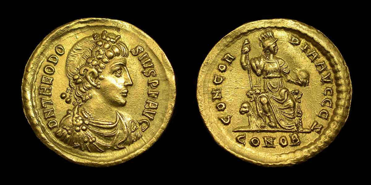 theodosius i gold solidus