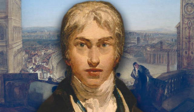 Composite portrait over historical cityscape