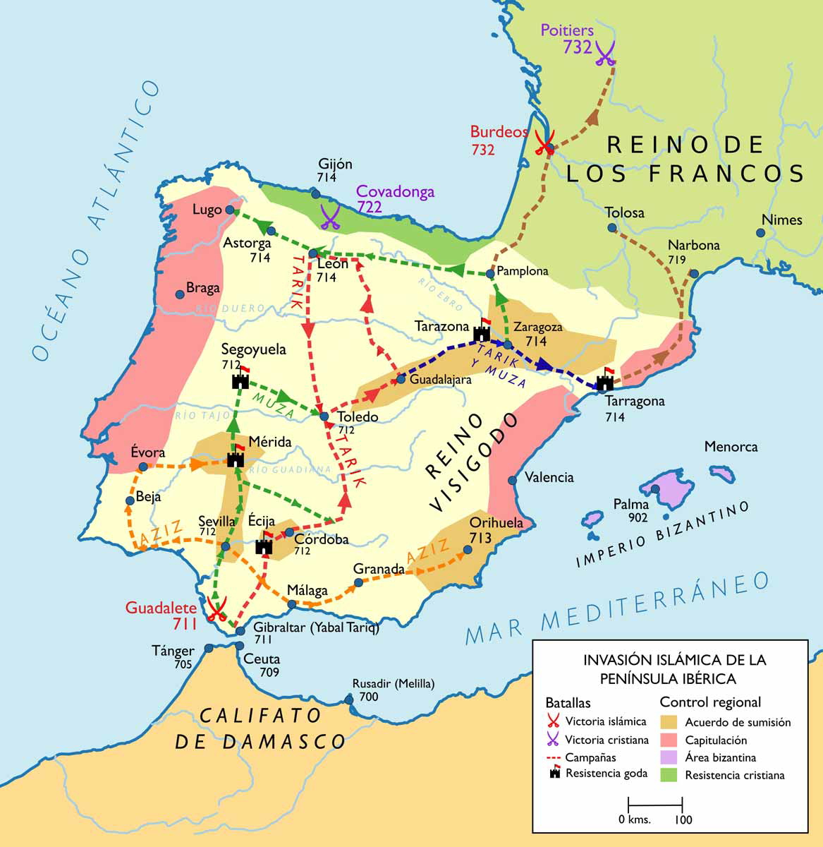 umayyad invasion iberia 700s