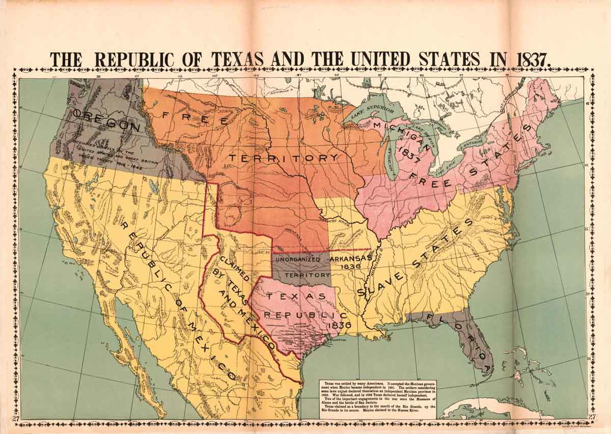 united states map 1837