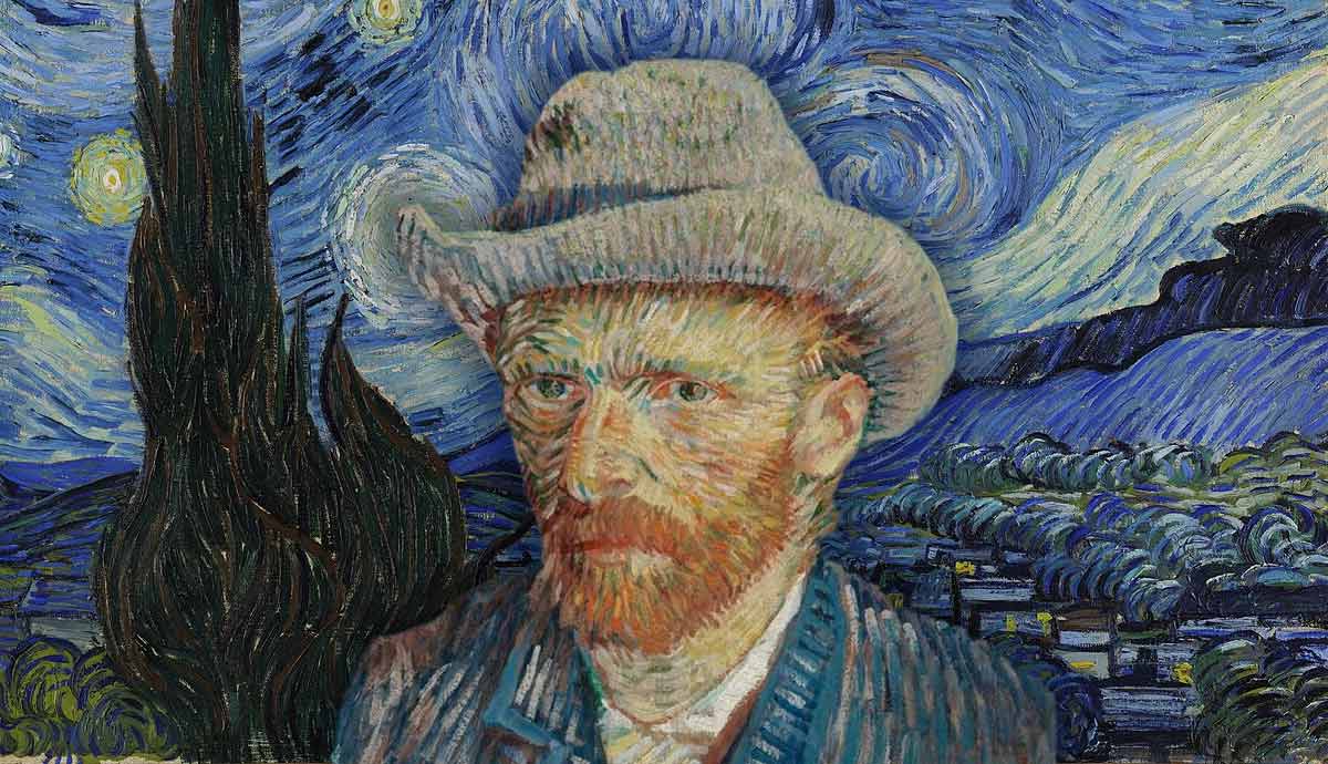Van Gogh against Starry Night