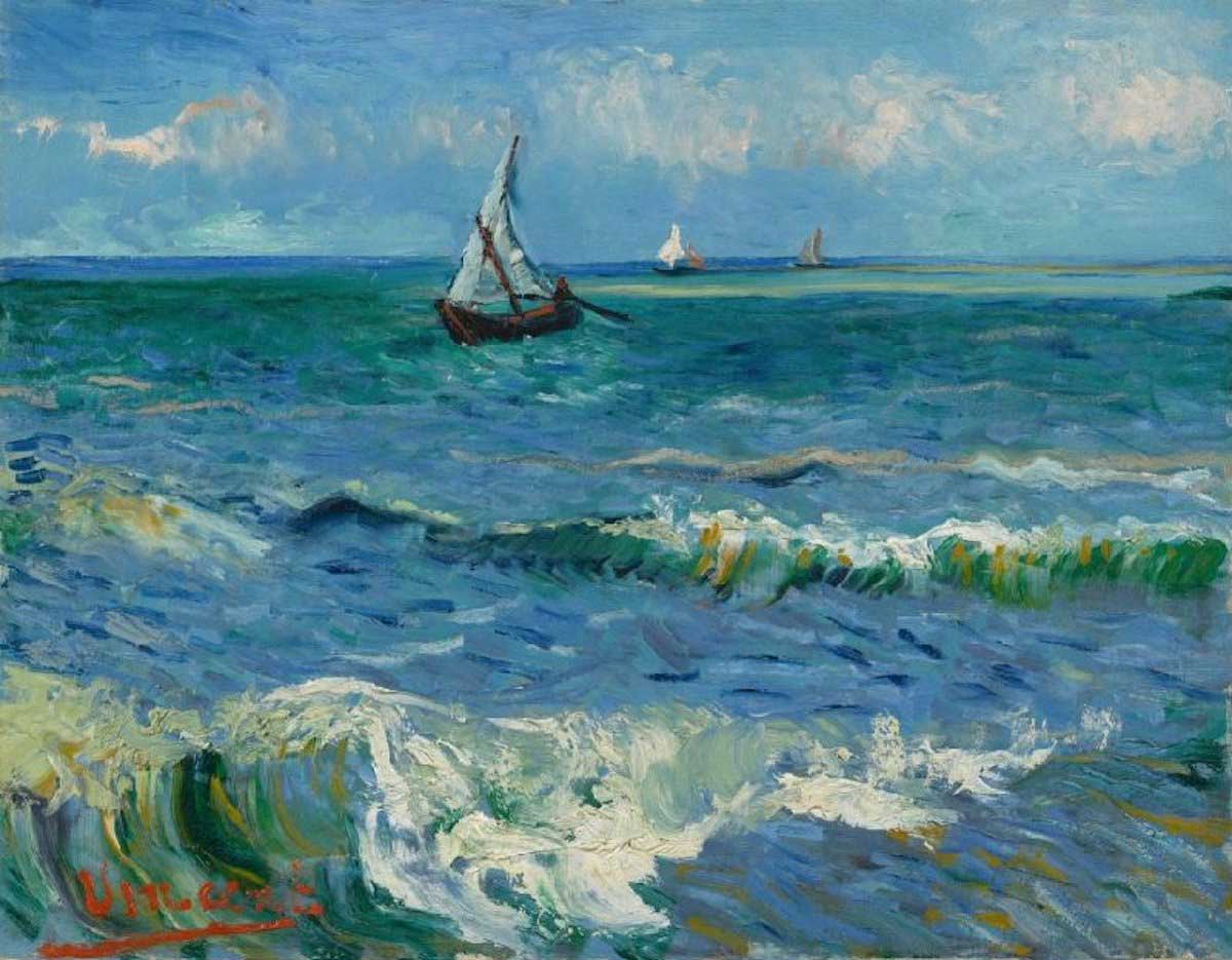 van gogh seascape near Les Saintes Maries de la Mer