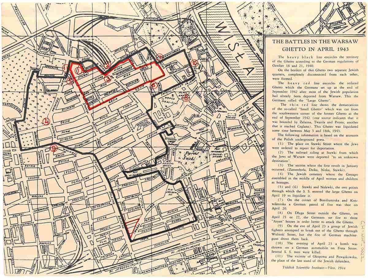 warsaw ghetto map