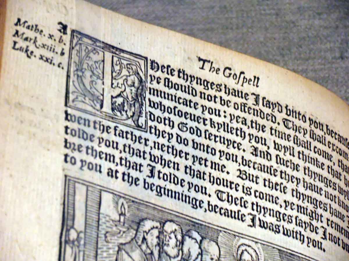 william tyndale bible detail