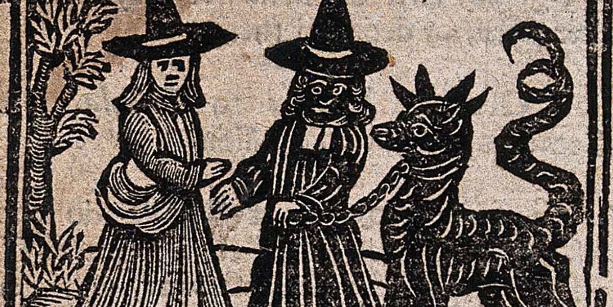 witch woodcut