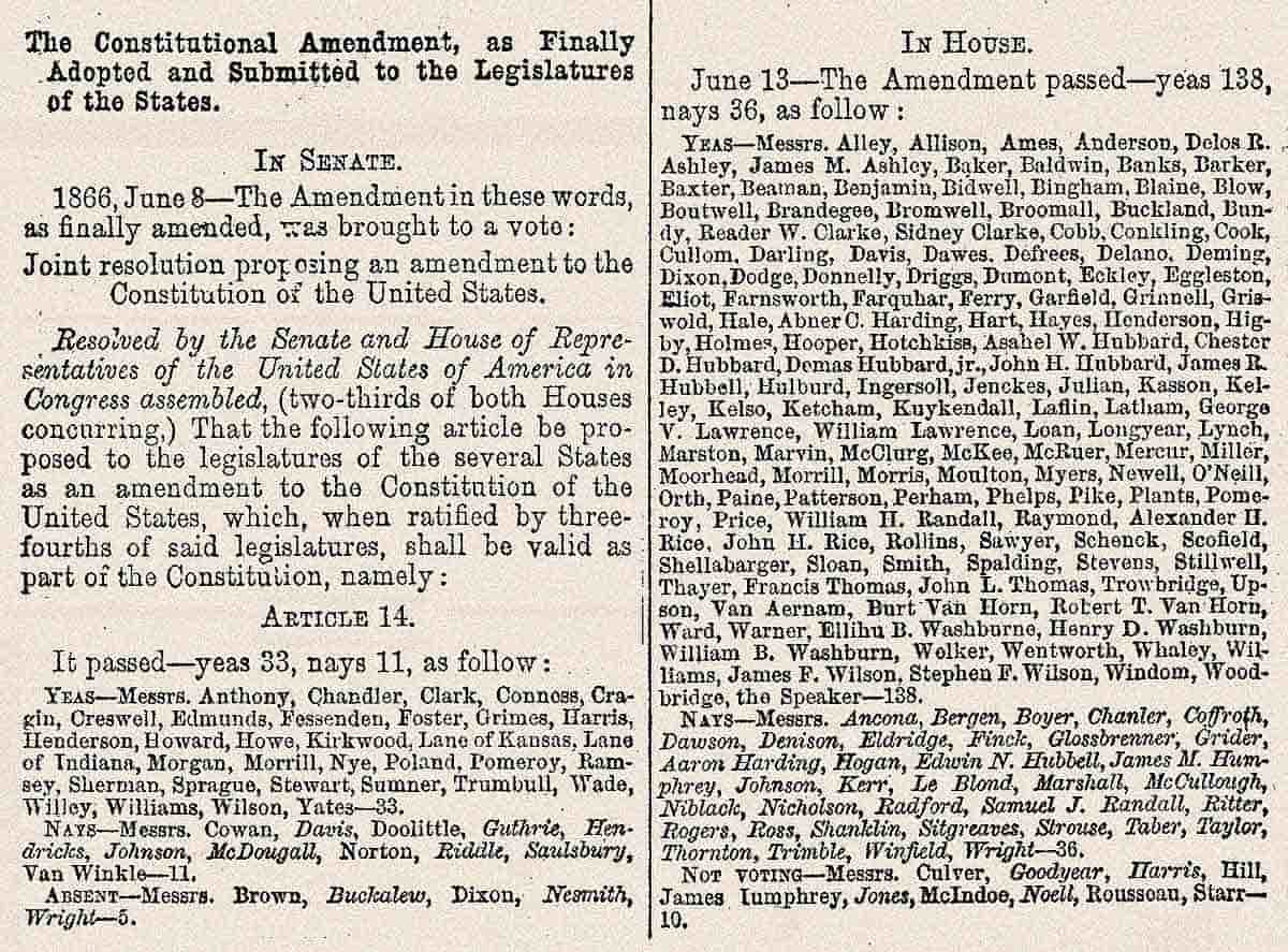 14th amendment newspaper article