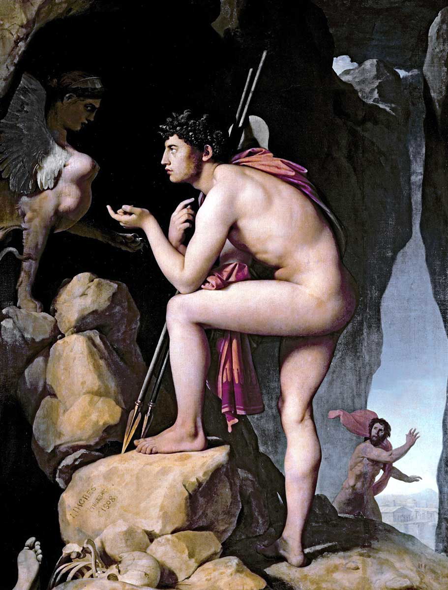2. ingres painting oedipus
