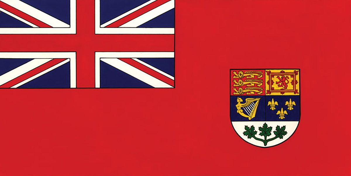 Canada Red Ensign green leaves