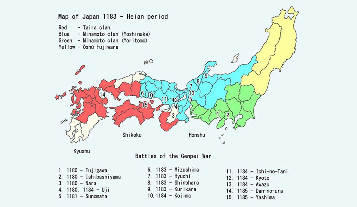 Map of Japan 1183