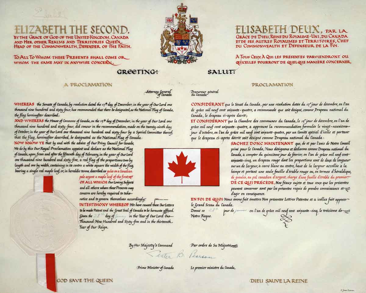 Proclamation National Flag Canada