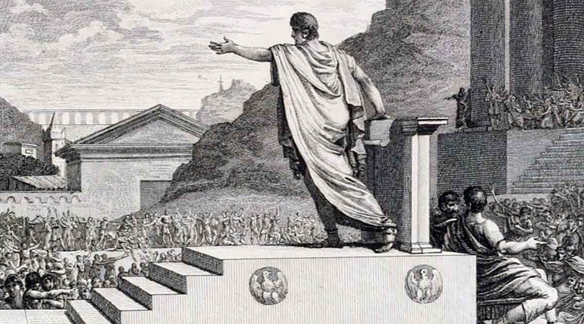 Roman Politician Addressing Assembly