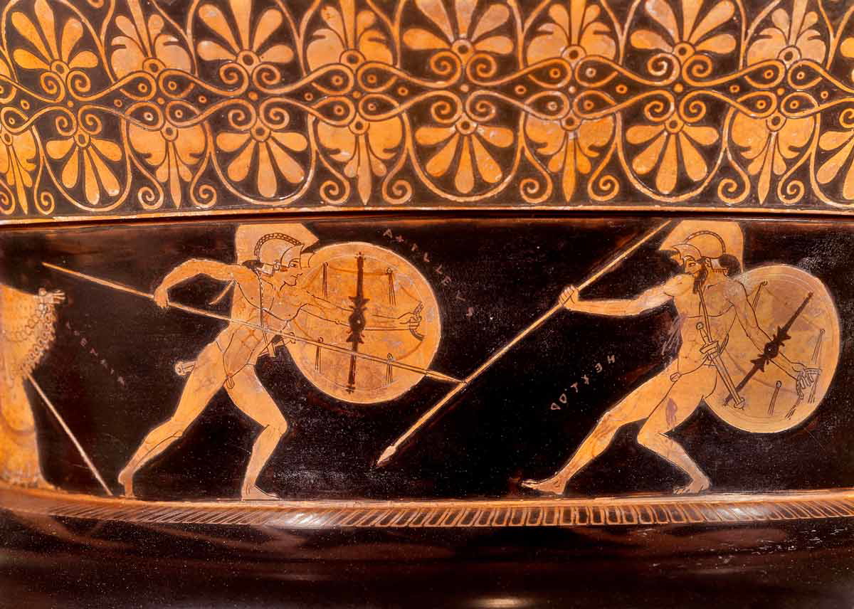 achilles combats hector krater