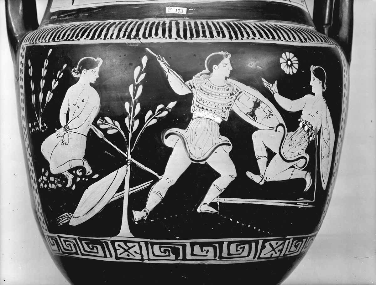 achilles slaying lycaon krater