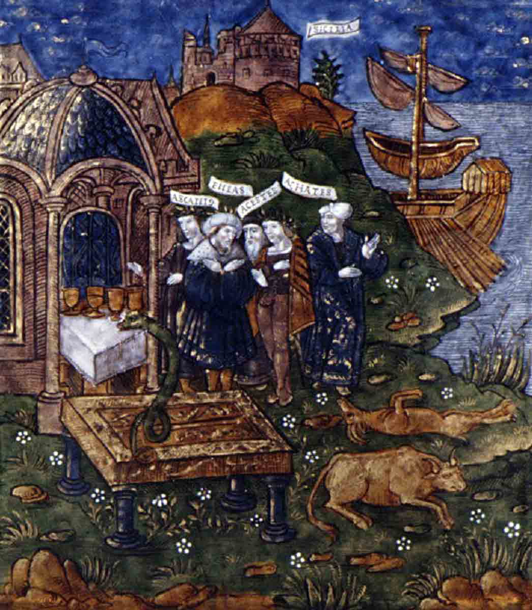 aeneas companions sacrifice gods tomb father anchises sicily master aeneid 1530 1535 metropolitan museum art new york