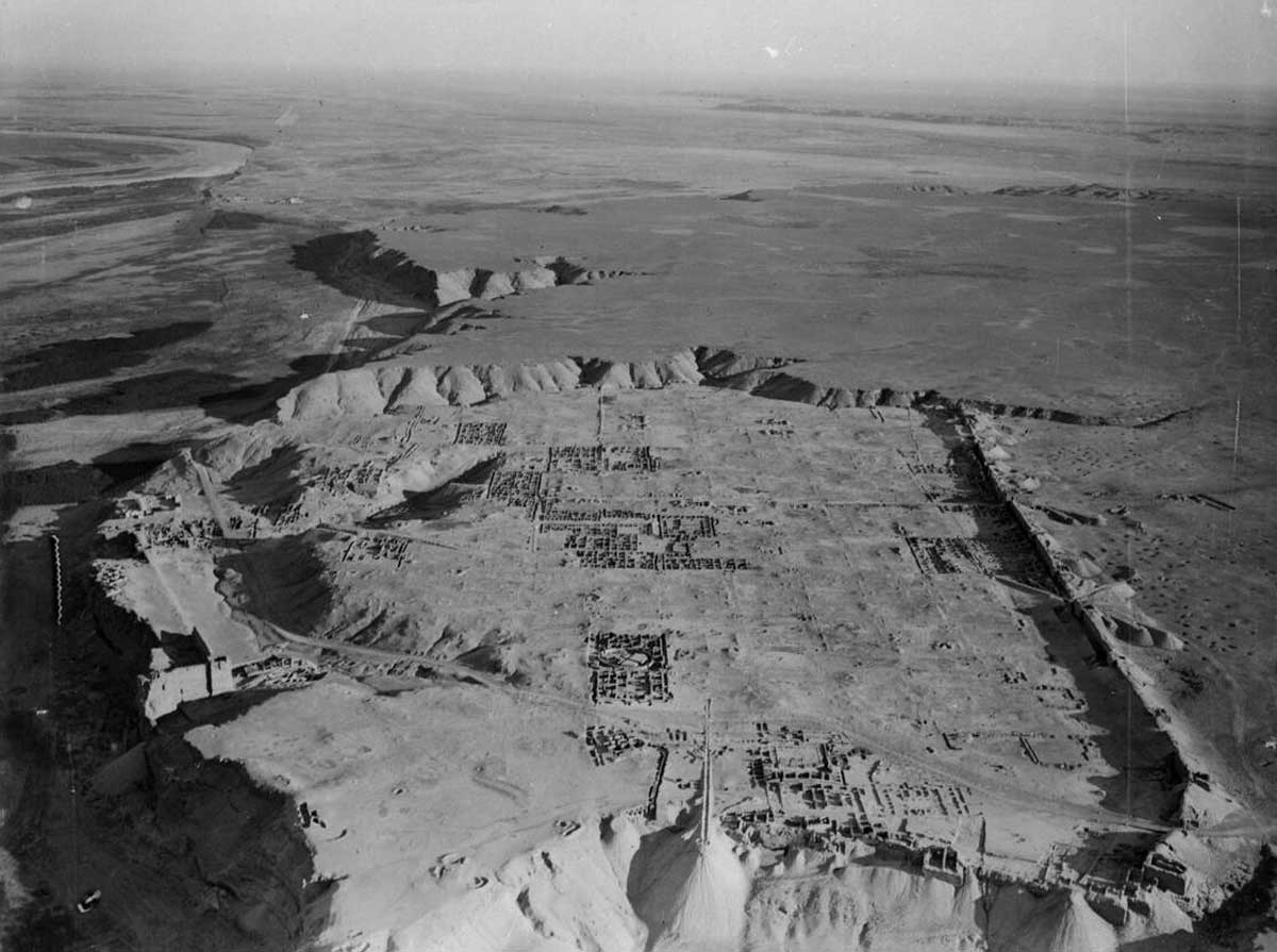 aerial view dura europos