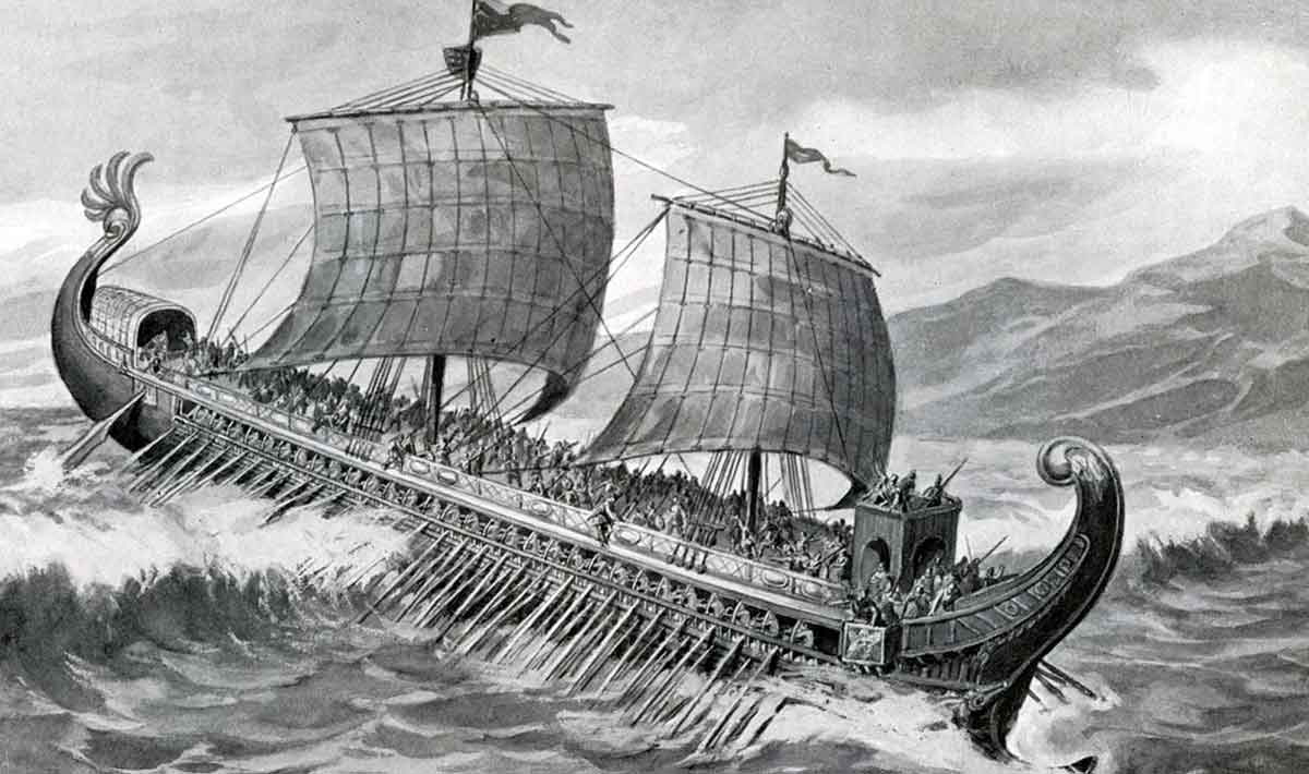 ancient trireme ship rome