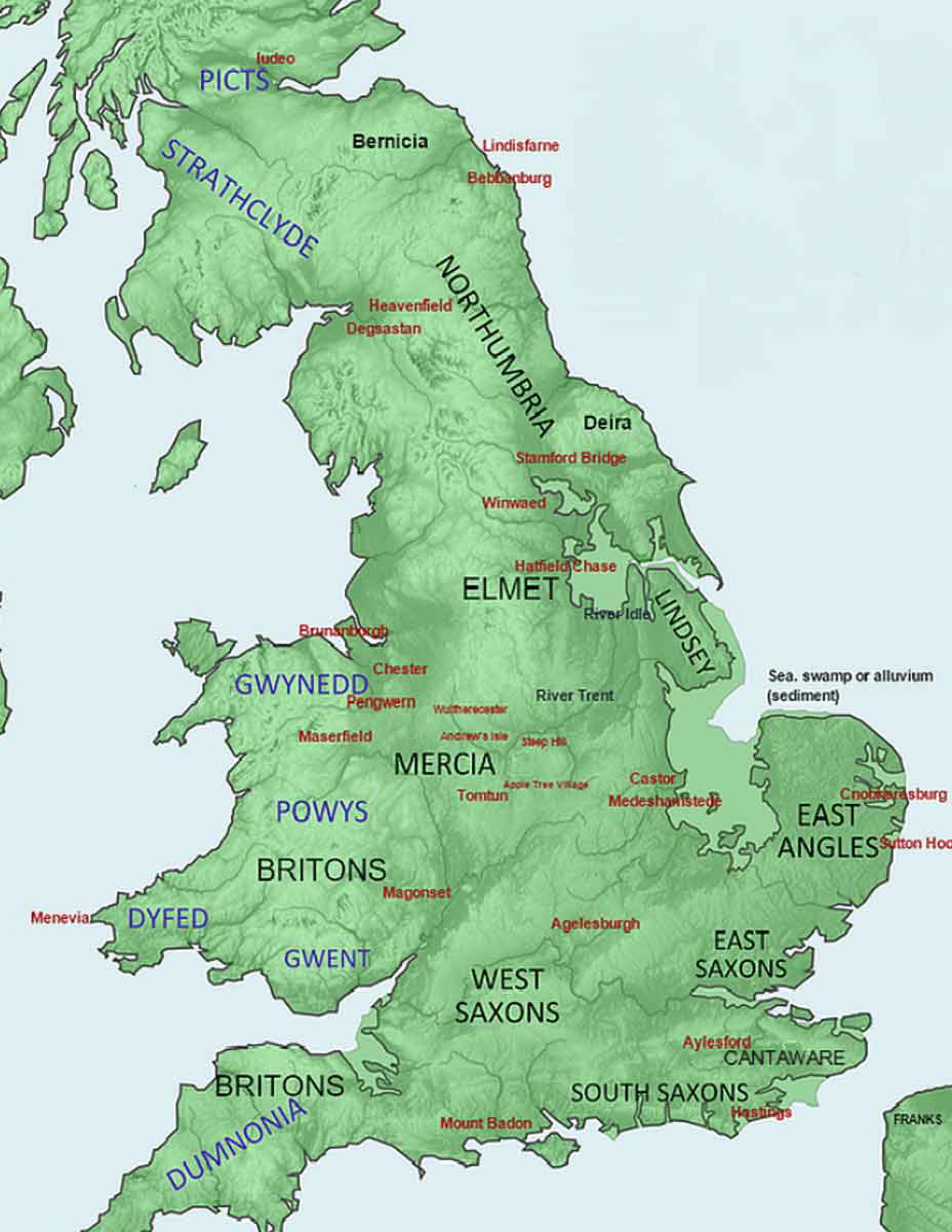 anglo saxon kingdoms map