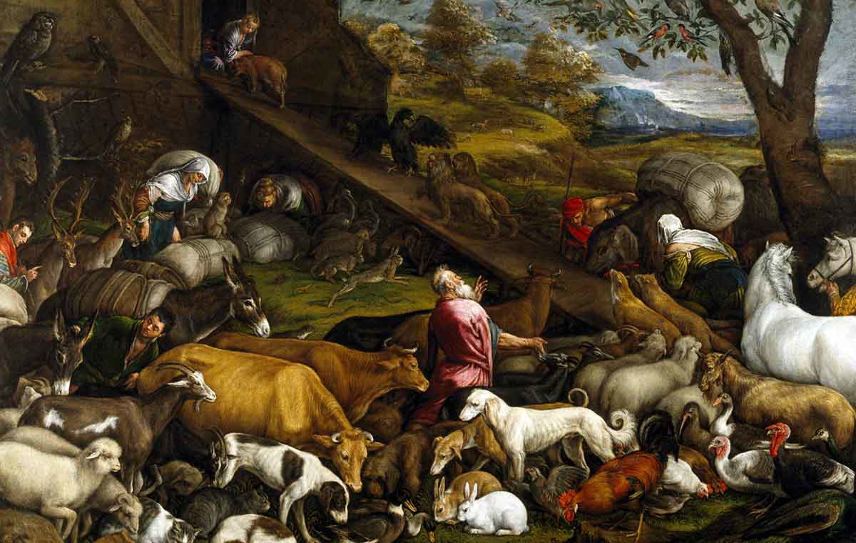 animals enter noahs ark