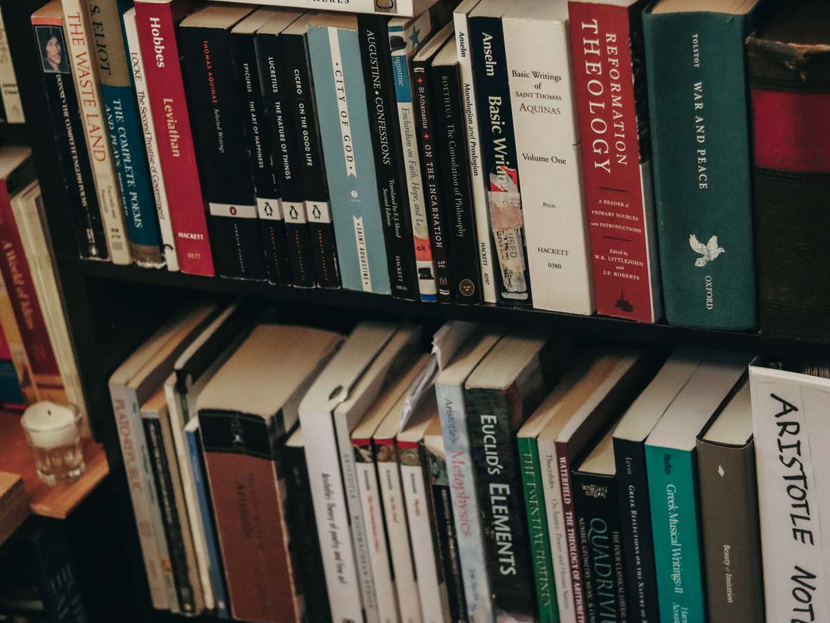 aristotle books shelf