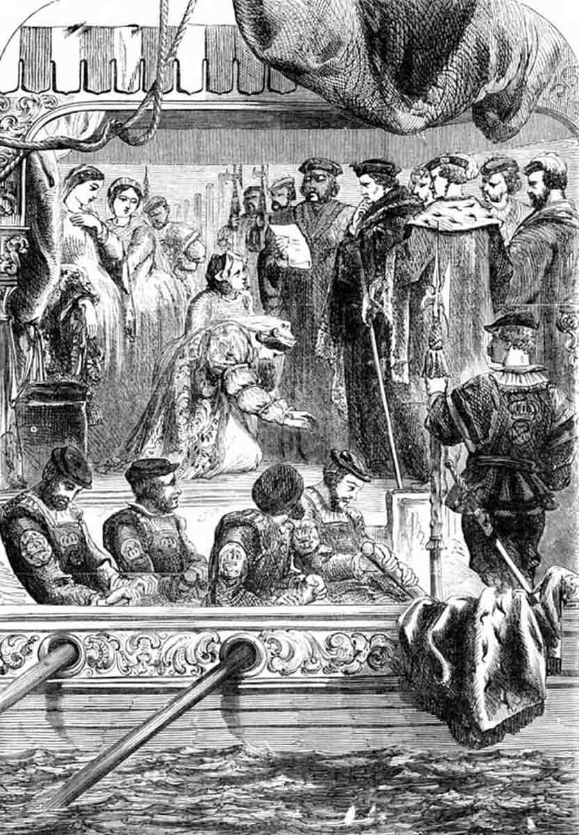 arrest of anne boleyn 1865 drawing