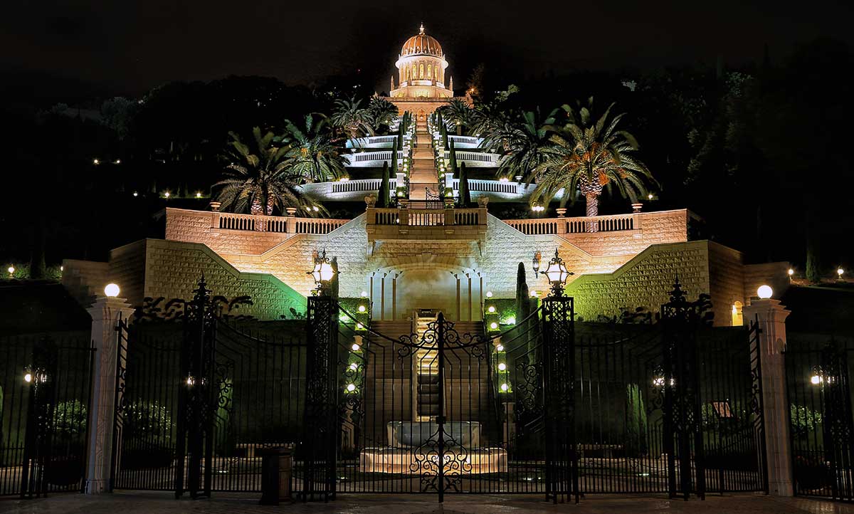 bahai temple in haifa Israel photograph
