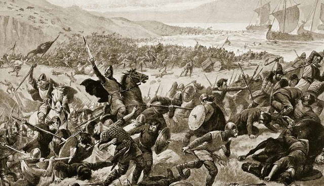 Illustration of the Battle of Brunanburh by Alfred Pearse