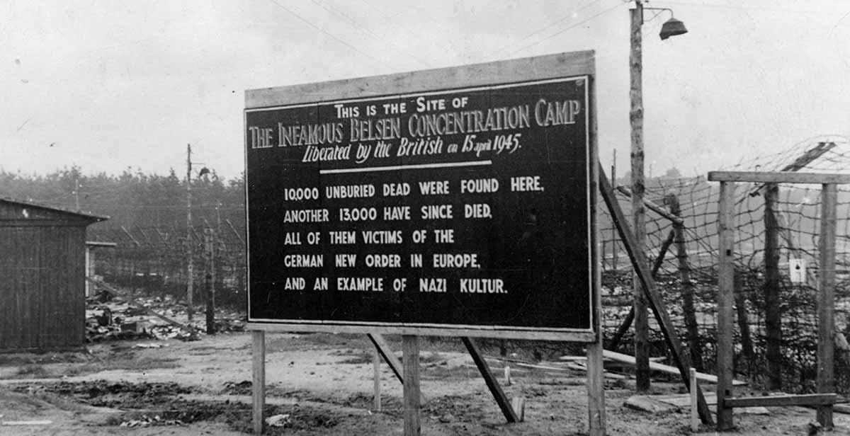 bergen belsen camp sign
