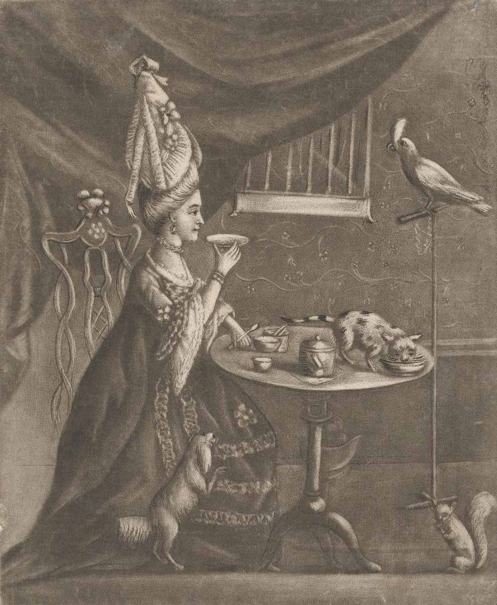 bernard lens ii woman dinking tea