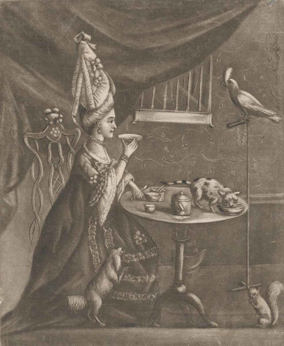 bernard lens ii woman dinking tea