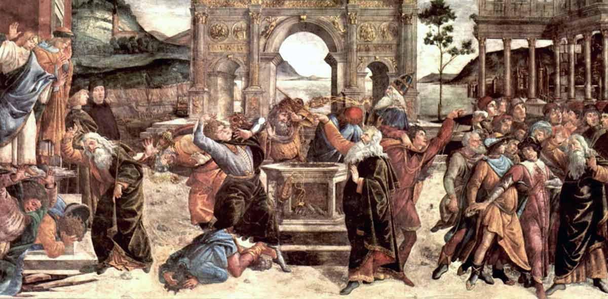 botticelli the punishment of the sons of korah pentateuch
