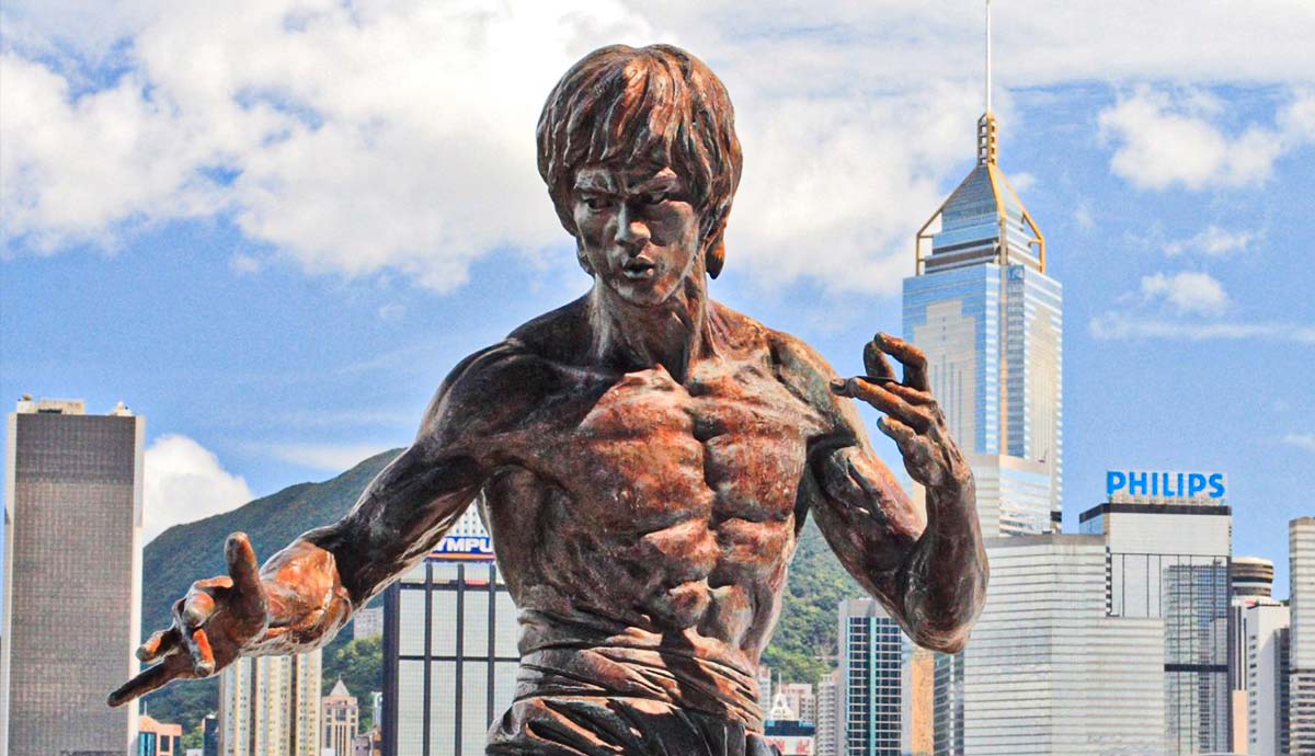 bruce lee statue hong kong