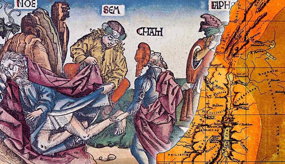 Noah's sons and map of Canaan
