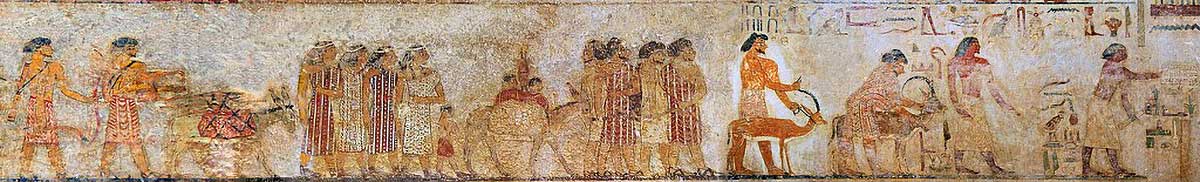 canaanite procession egyptian tomb
