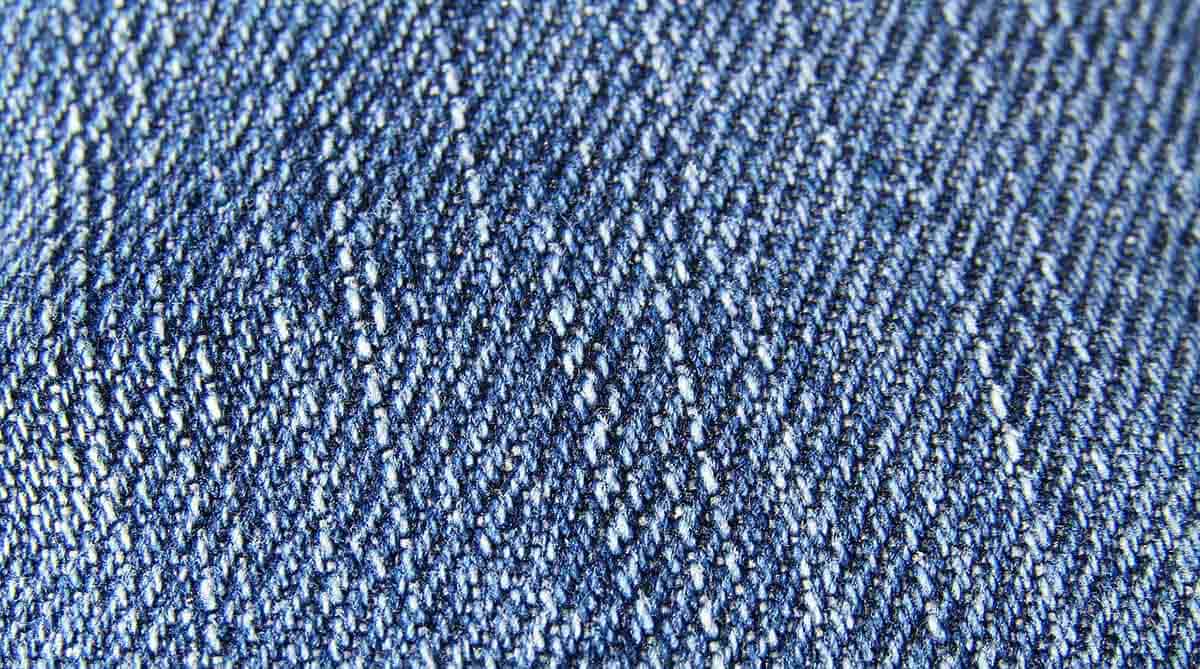 close up view of denim