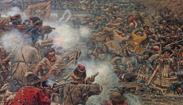 conquest of siberia painting by yermark