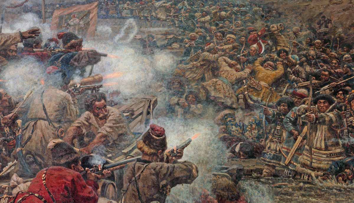conquest of siberia painting by yermark
