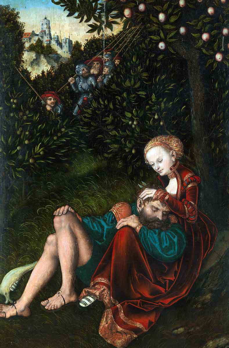 cranach the elder samson and delilah painting
