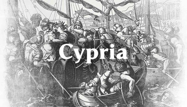 Medieval naval battle, Cypria illustration