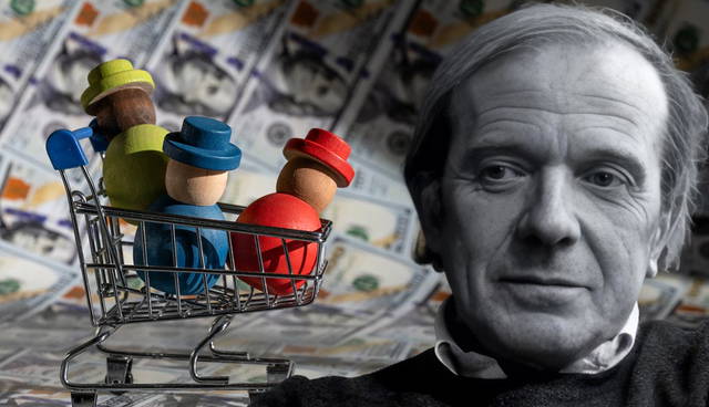 Gilles Deleuze with figures in a cart