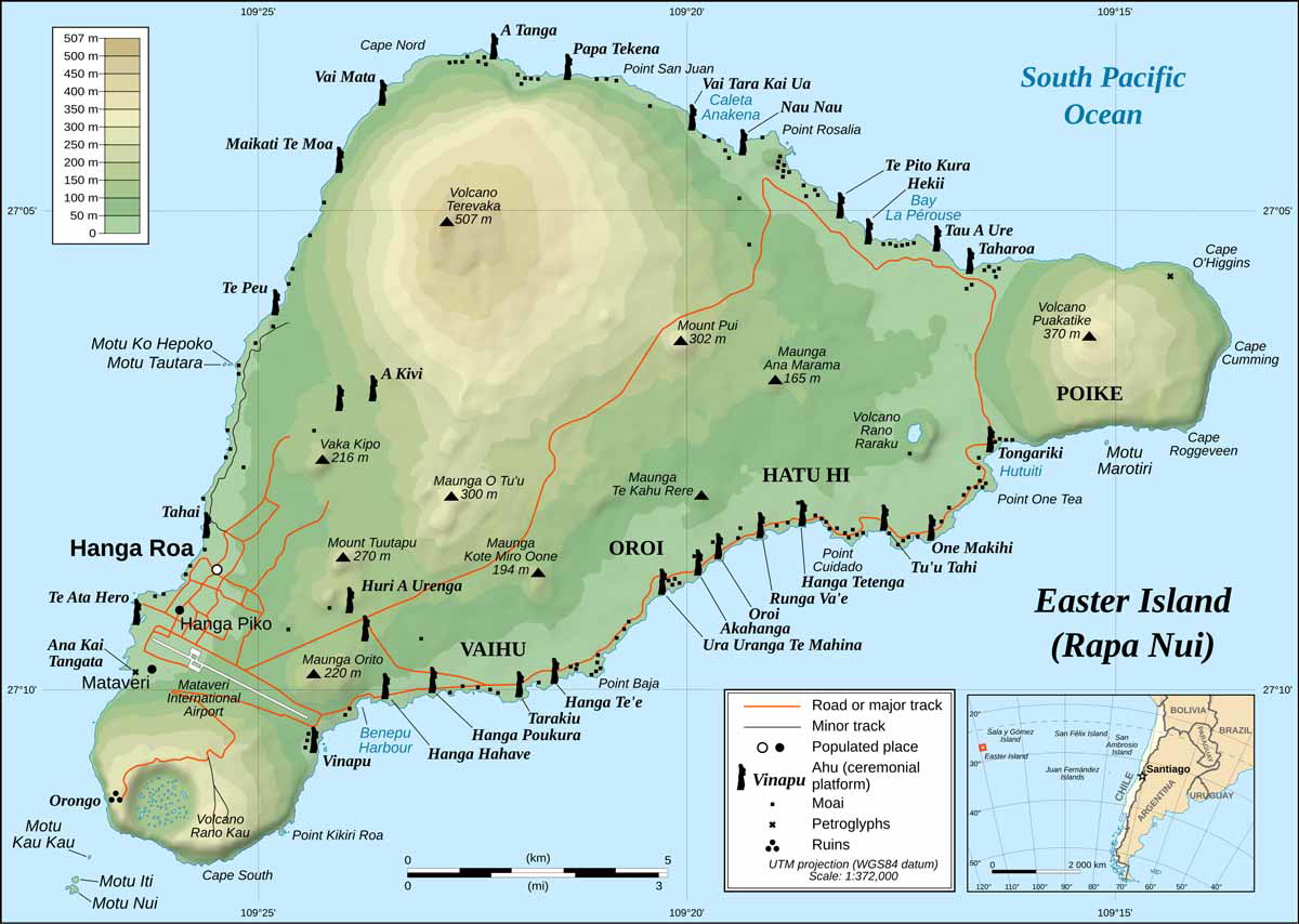 easter island map