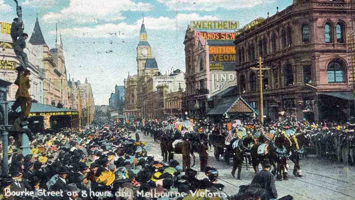 eight hour worday parade melbourne 1907