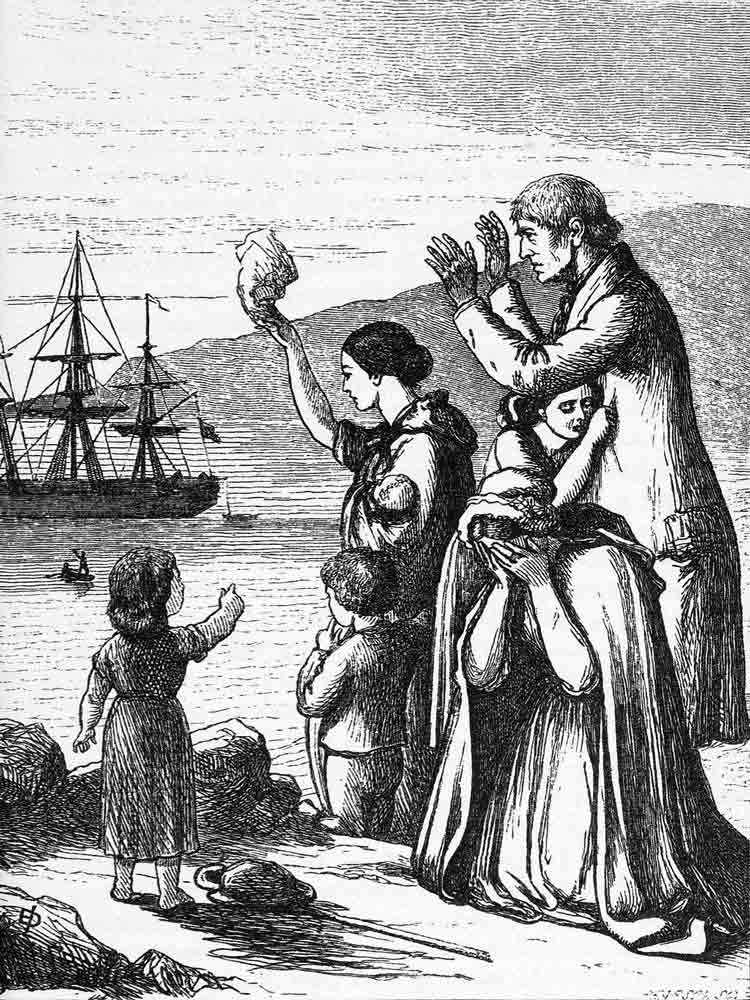 emigrants leaving irish potato famine
