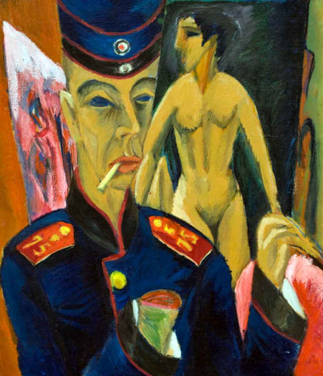 ernst ludwig kirchner self portrait as soldier painting
