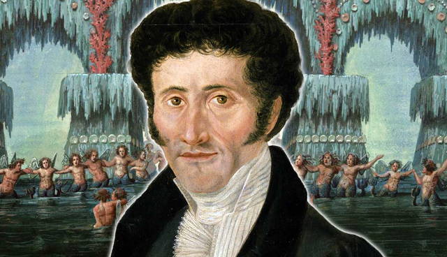 ETA Hoffmann portrait over Undine stage scene