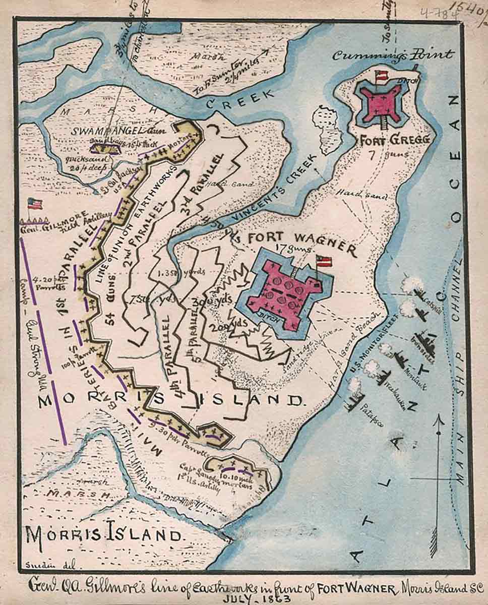 fort wagner map
