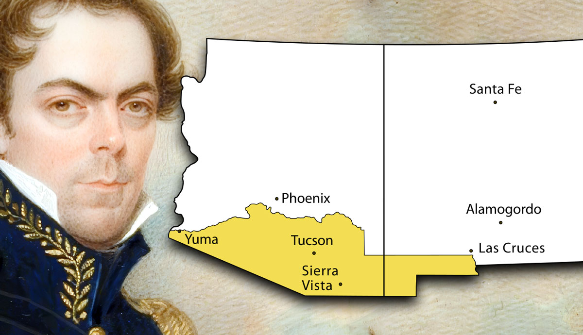 James Gadsden and Gadsden Purchase map