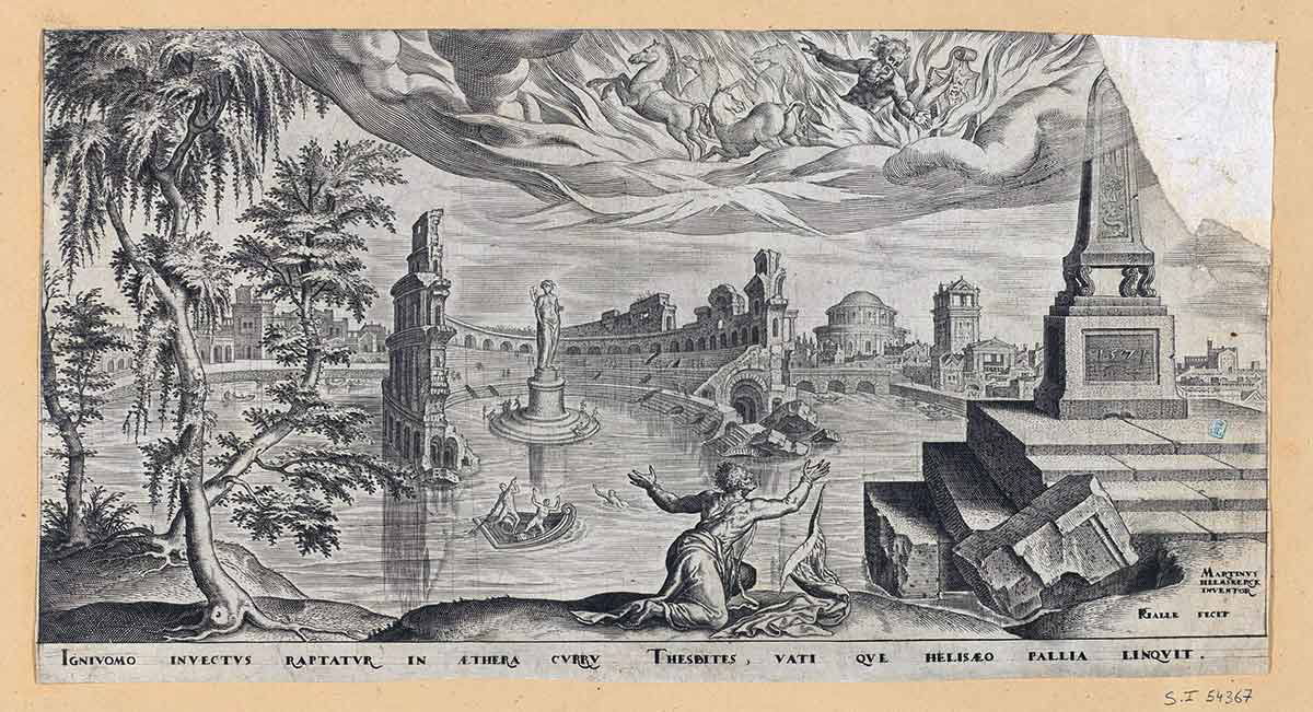 galle elisha receiving elijahs mantle engraving