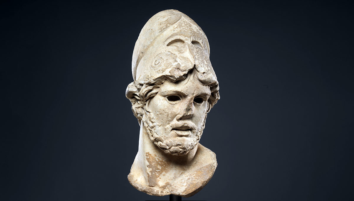 general marble bust roman