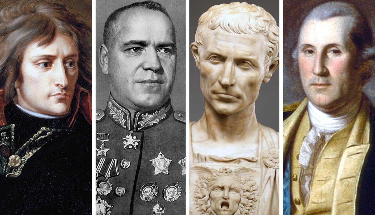 Four famous generals’ portraits side by side