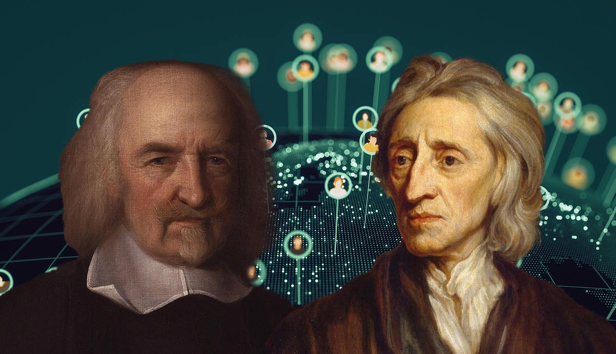 Thomas Hobbes and John Locke portraits